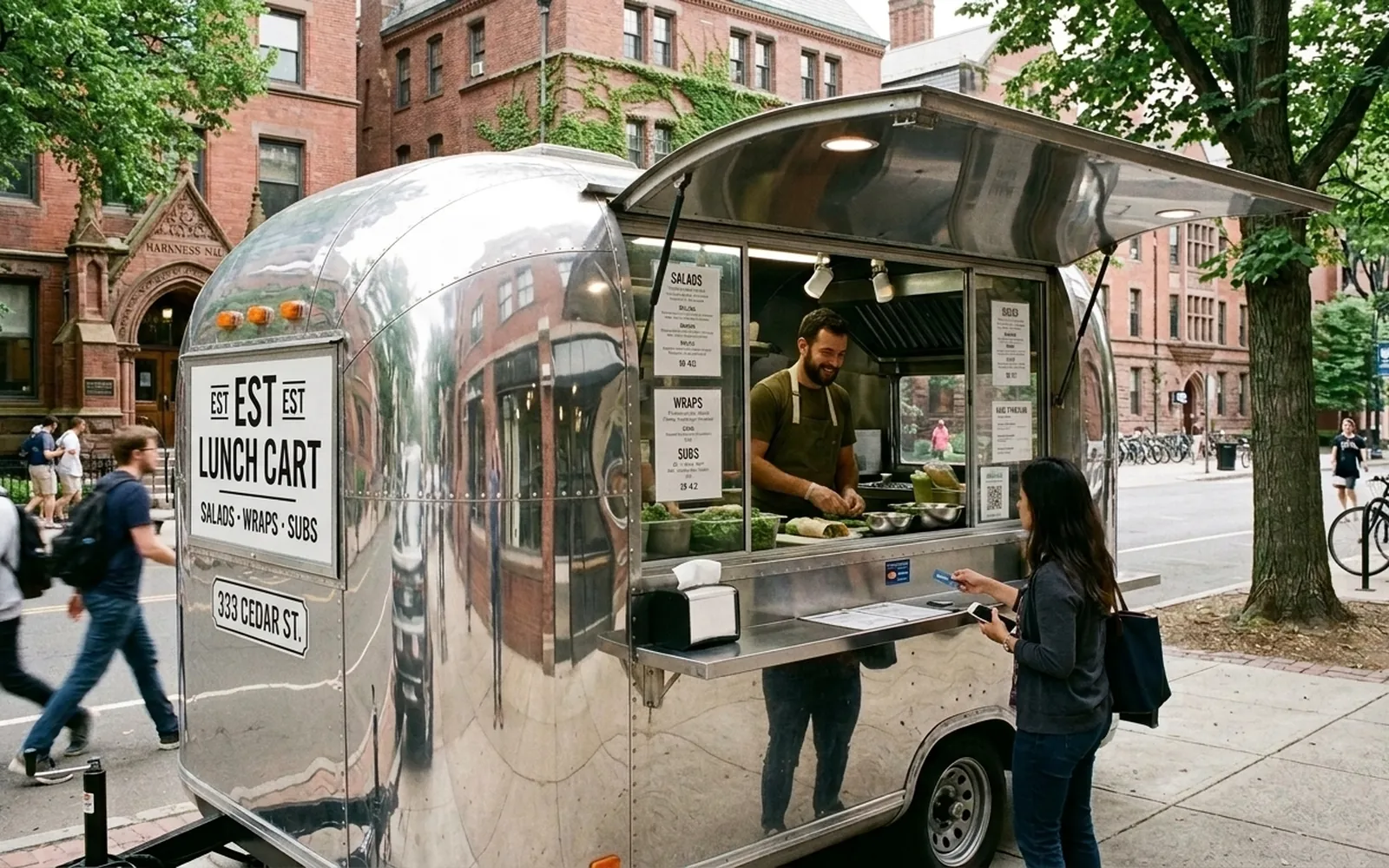 The Est Est Est Pizza Lunch Cart on Cedar Street